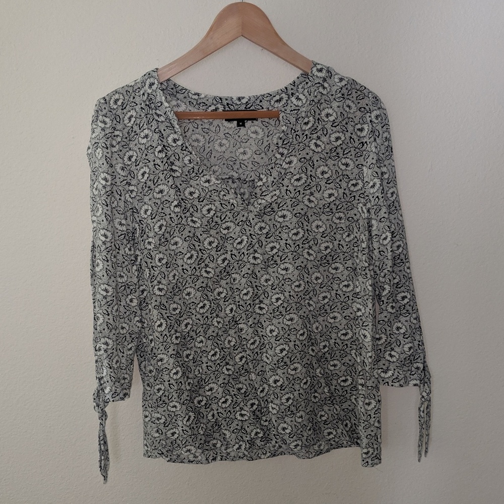 Black and White Printed Blouse
